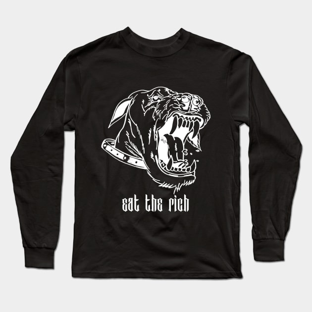 Eat The Rich Long Sleeve T-Shirt by Oddities Art